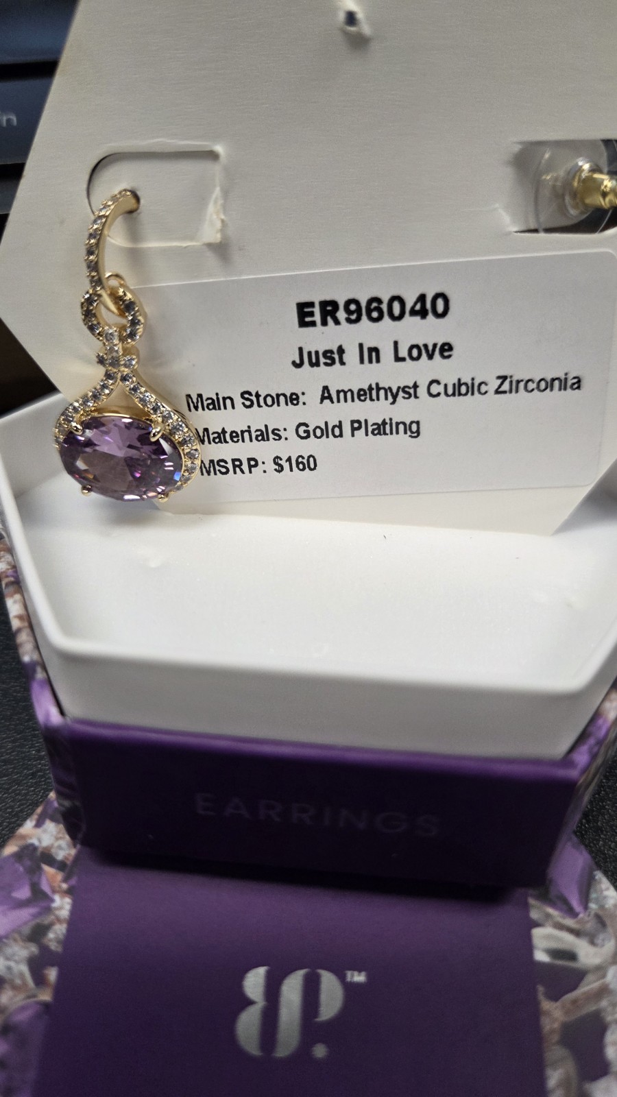 BP 2026 February Gold Plated Dangle Earrings ER96040