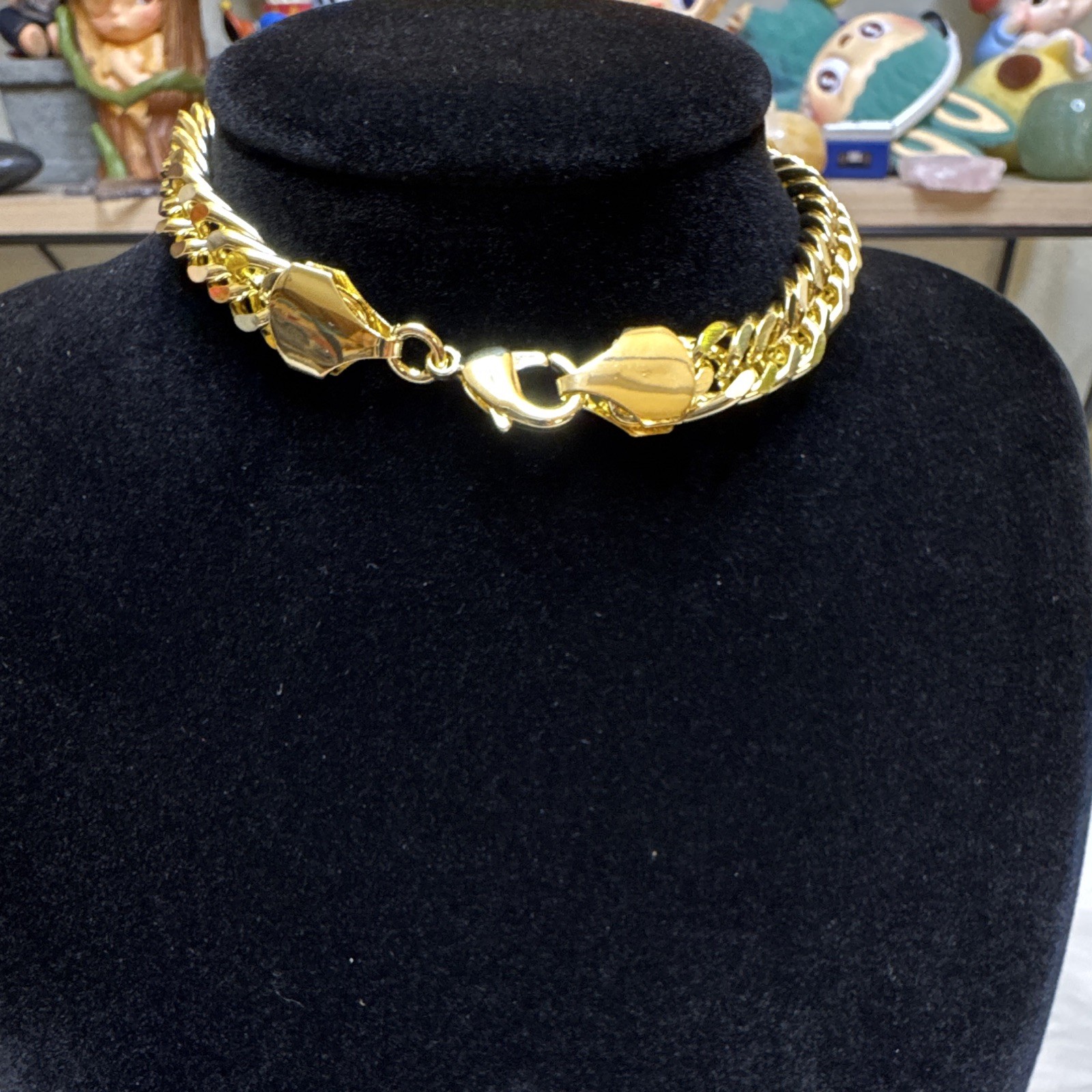 14K Gold Filled Cuban Link Chain Bracelet 8.5inch, 8mm, With Lobster Clasp