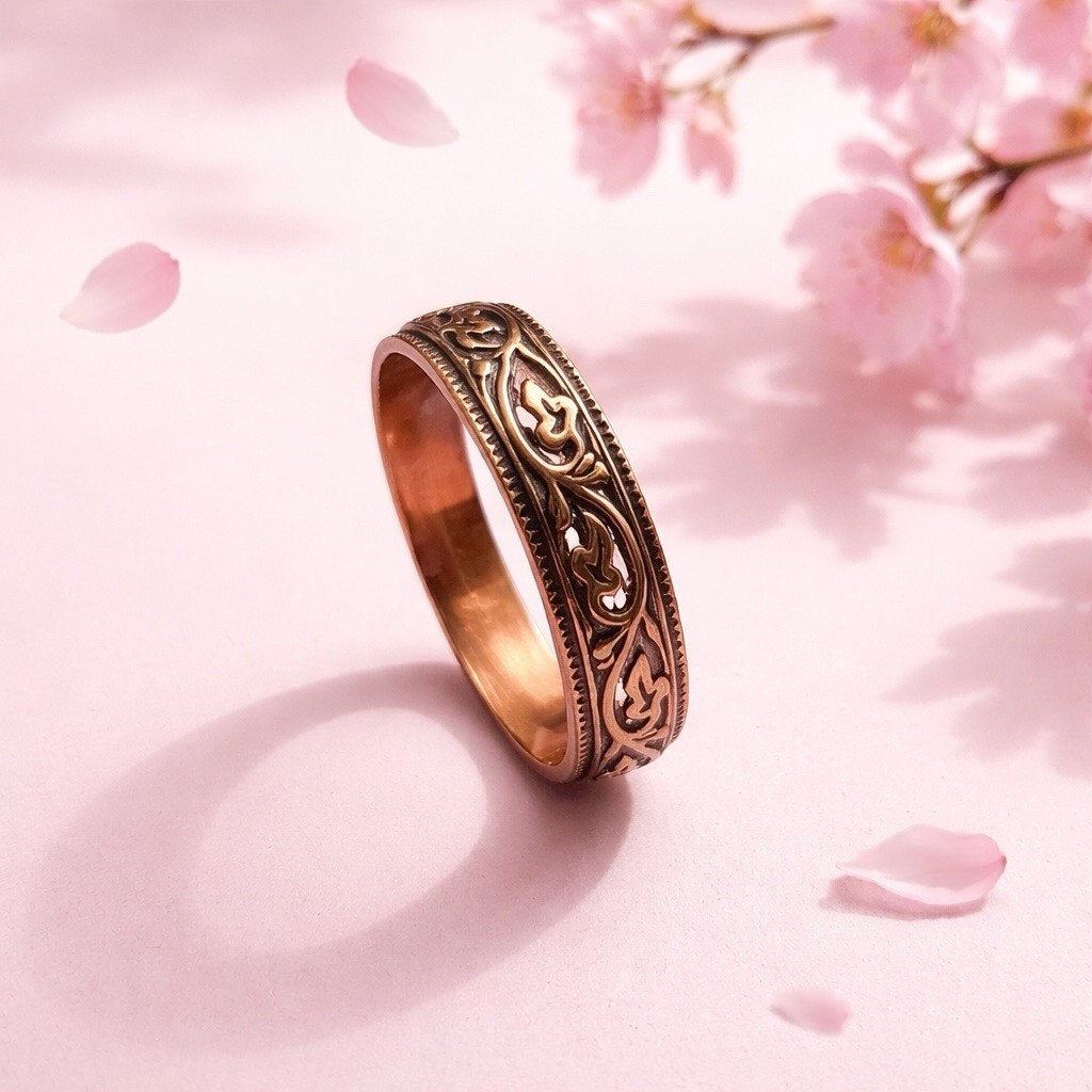Solid Copper Band Ring CR018 – 1/4″ inch wide – Available in sizes 5 and 13.