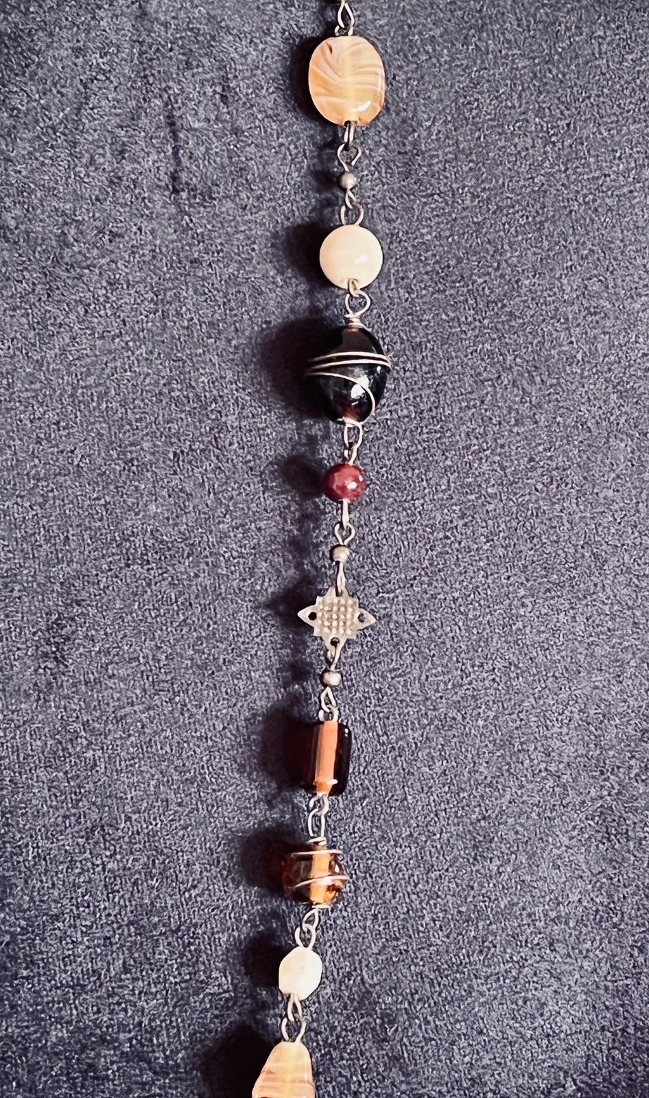 Vintage Style Beaded Multi-Color Long Necklace