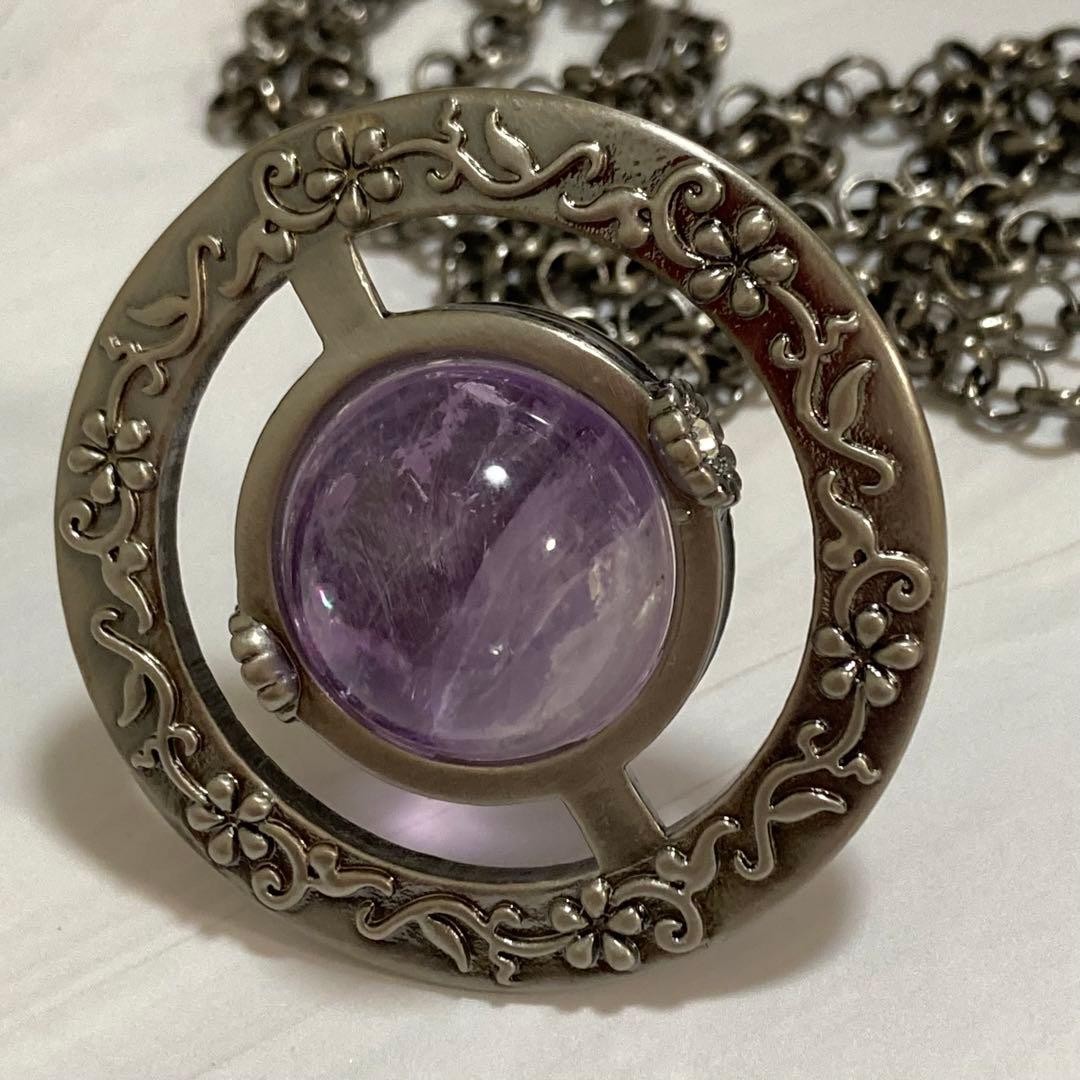 Vivienne Westwood Necklace Ornamental Small Orb Amethyst w/drawstring [EJ083
