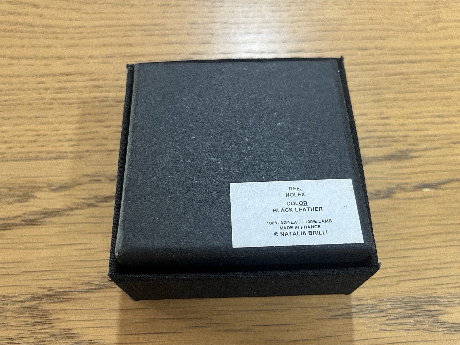 Natalia Brilli Nolex Black Leather Bracelet Good condition with box RARE