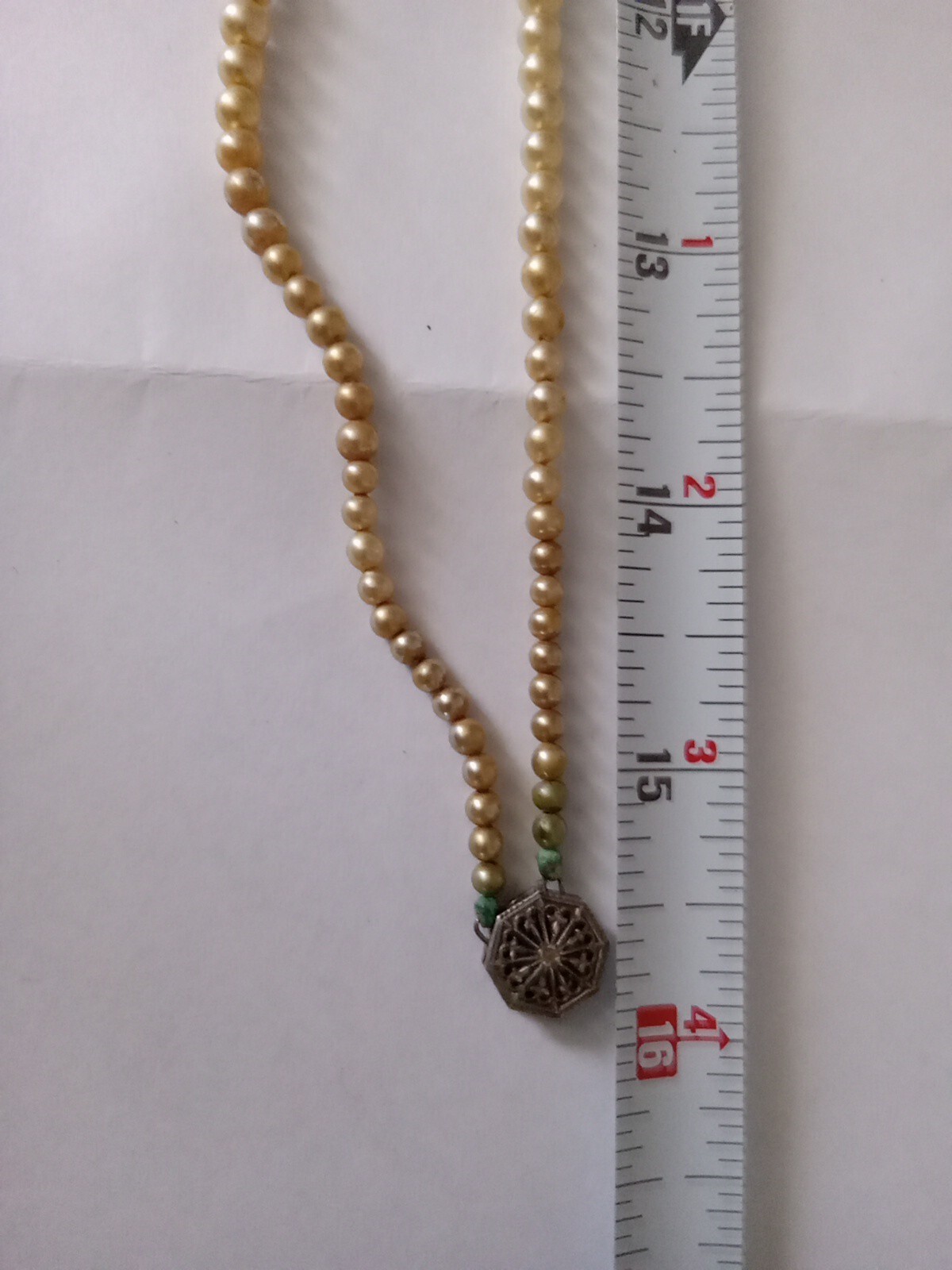Nolan Miller Triple Strand Pearl & Gold ton with Crystal Bracelet and Necklace