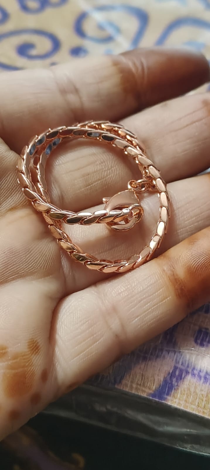 Rose Gold Copper Rope Chain Bracelet: Unisex Braided Boho Jewelry