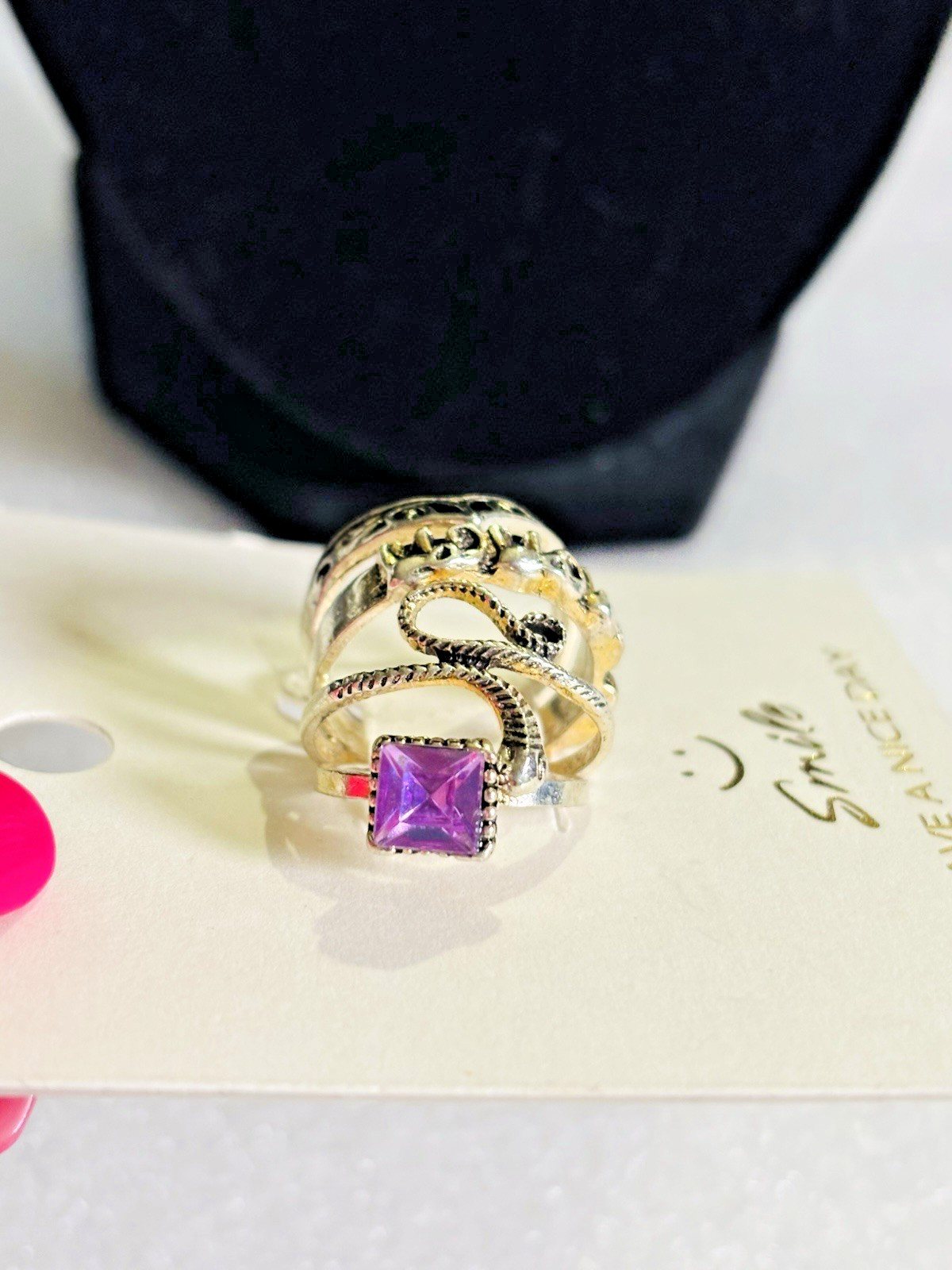 7pc Women Boho Silver Tone Ring Set Snake Elephants and Other Fashion Styles