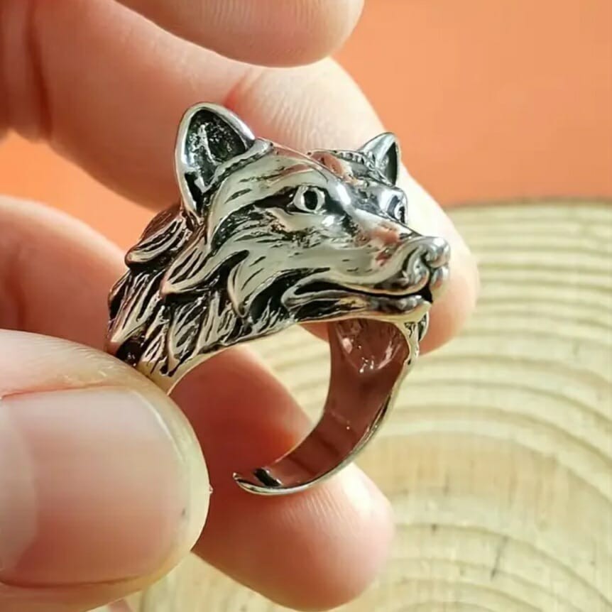 Elegant 925 Sterling Silver Wolf New Fashion Unique Charms Ring One Size Fit All