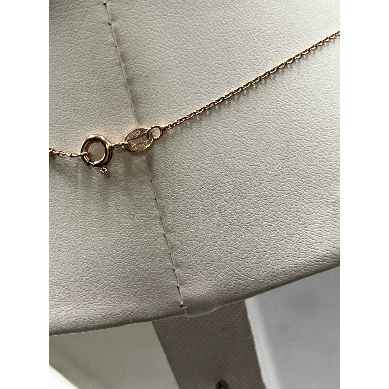 BSI Italy 925 Sterling Vermeil Open Lotus Chain Necklace 16”