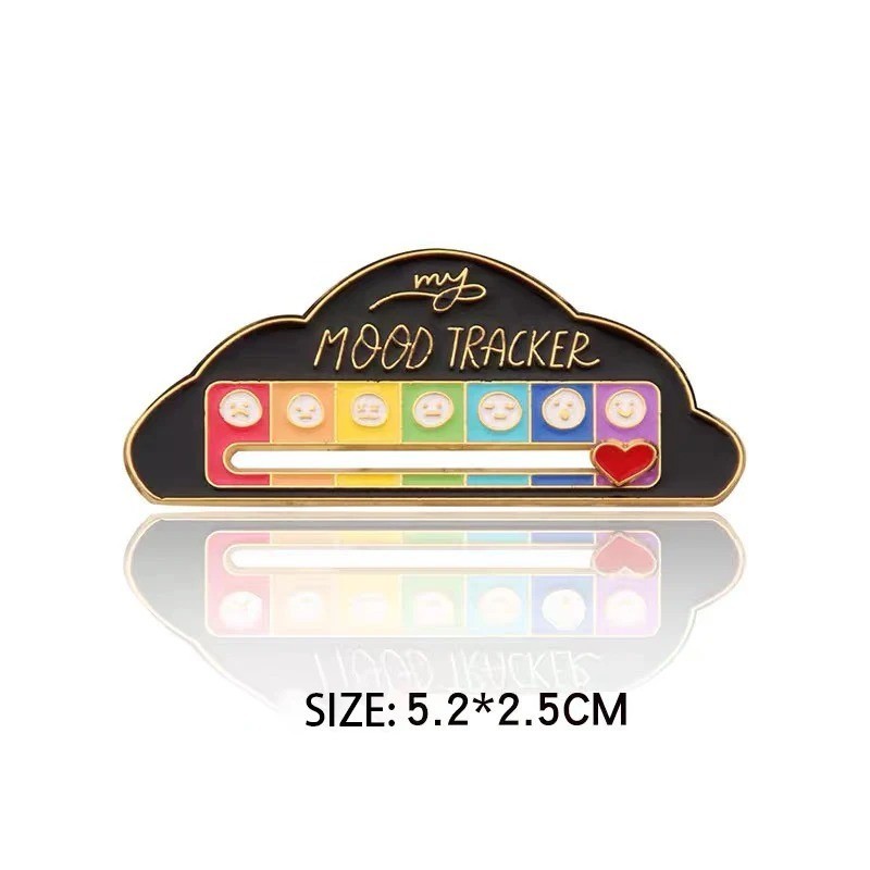Mood Expression Pins for Women Men My Social Battery Brooches on Clothes Funny