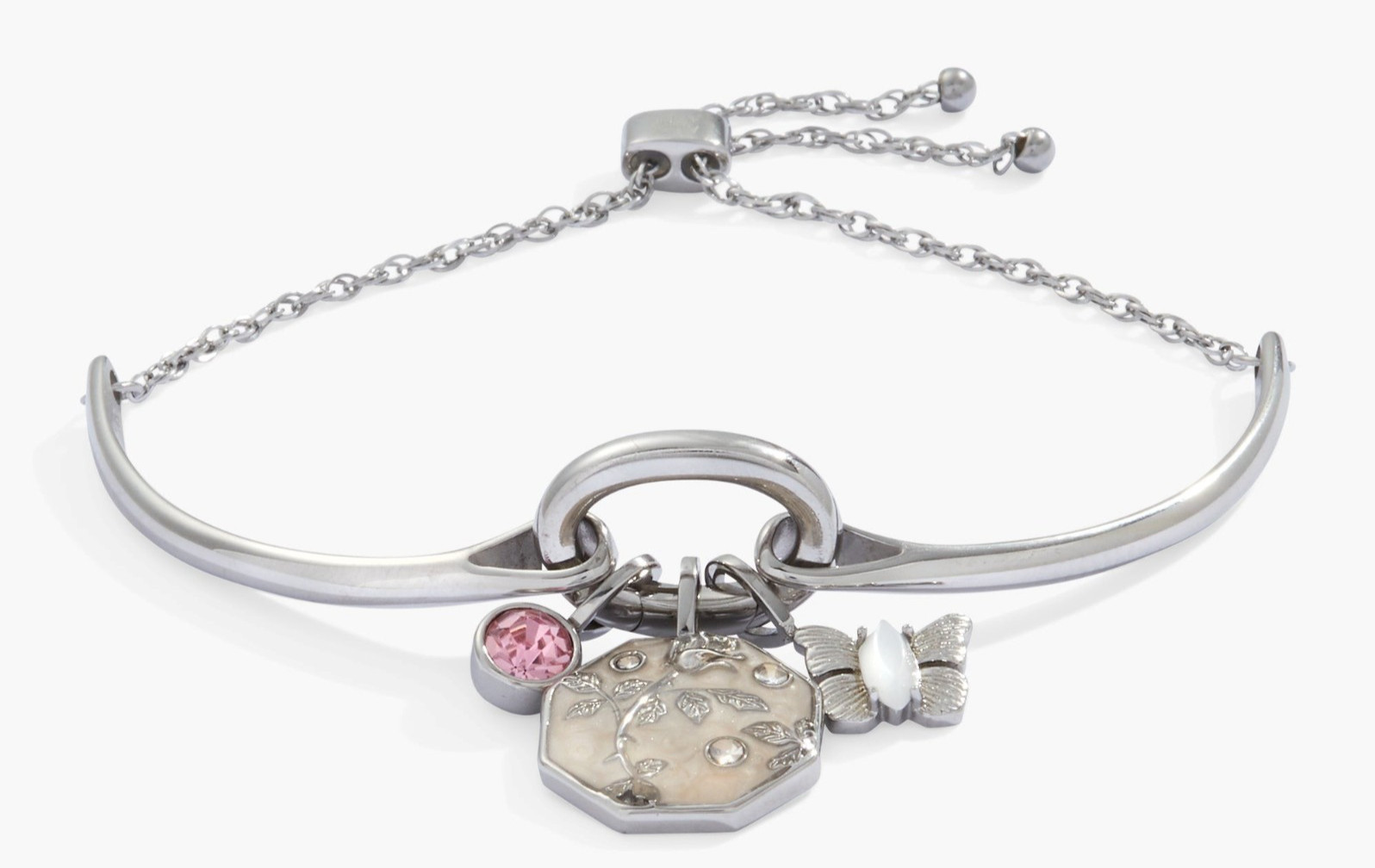 Alex & Ani Bracelet Transformation Trio Butterfly Interchangeable Charm Bolo NWT
