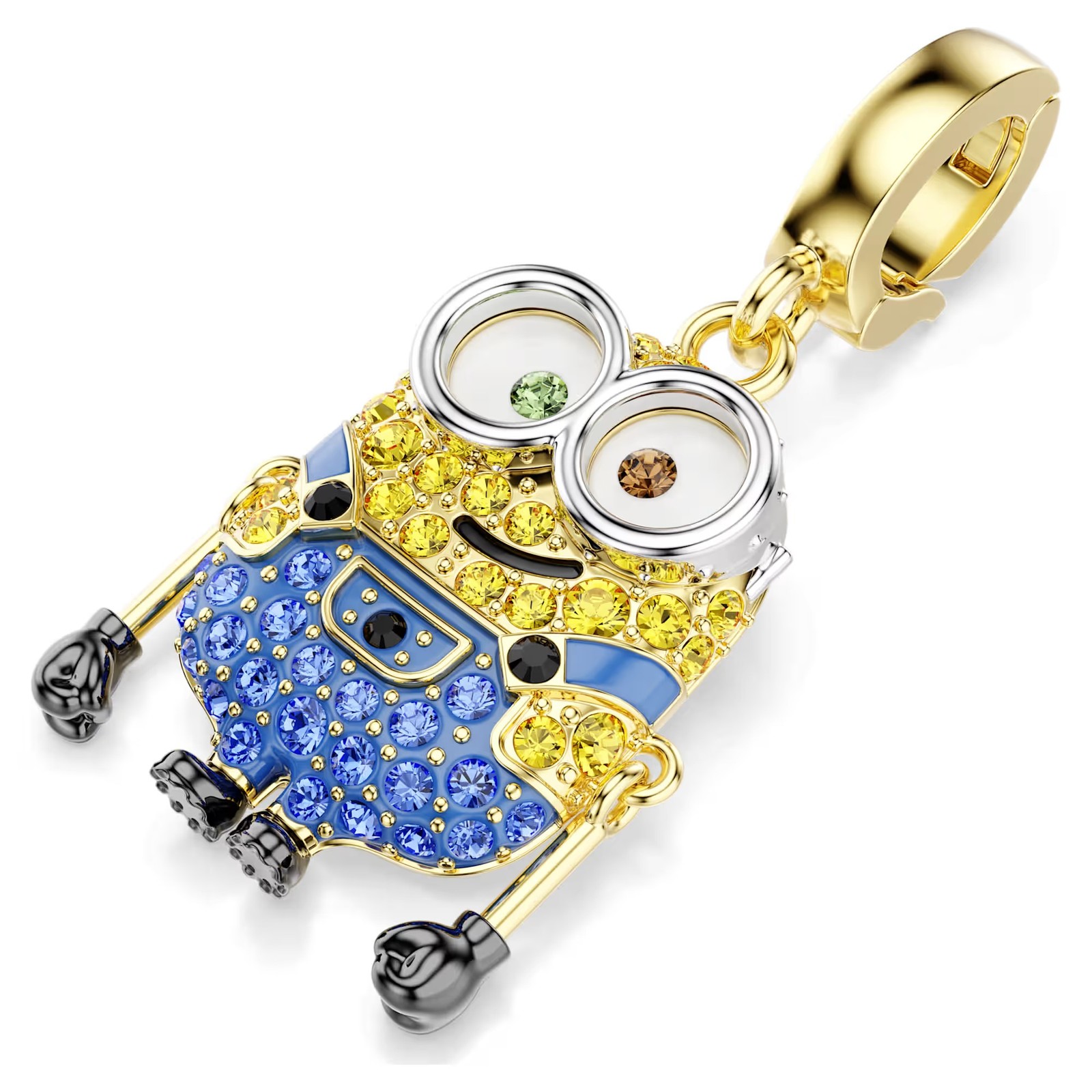 Swarovski Crystal Minions Bob Charm, Pavé, Multicolored Gold Tone Plated 5753016