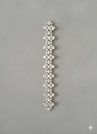 Swarovski Crystal Sparkling Bracelet Luxury Jewelry 6.5in Tongue Clasp New