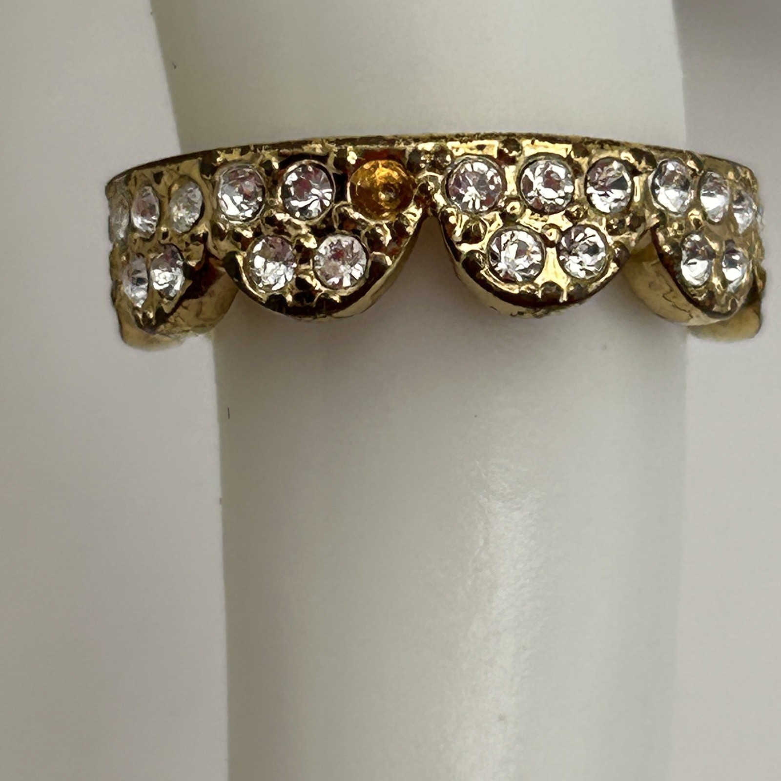 Kate Spade New York Scalloped Pave Ring Size 5 with Dust Bag READ