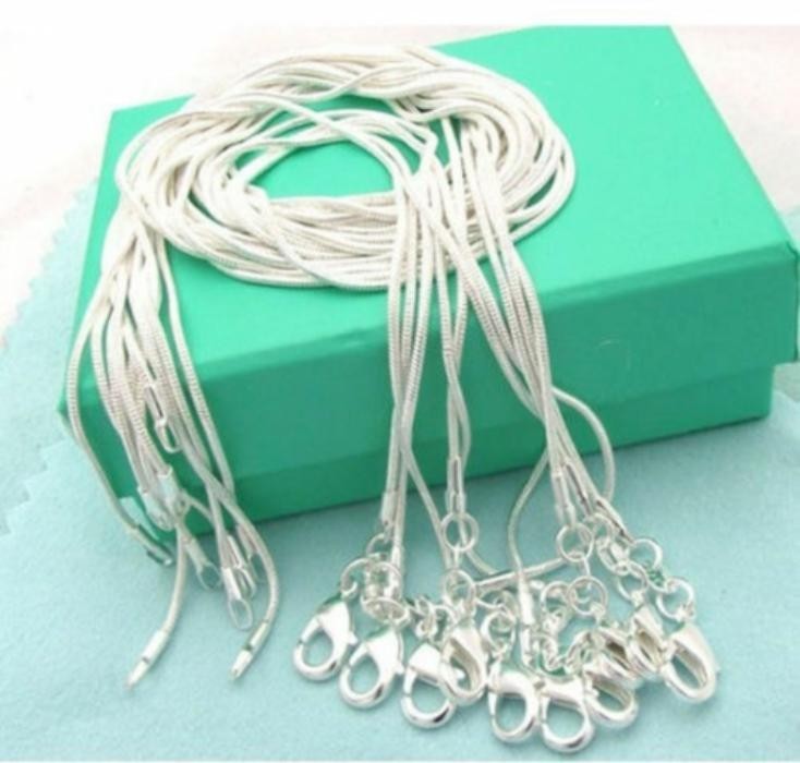 10PCS LOT Wholesale 925 Sterling Silver 16/18/20/22/24/26/28/30 Inch 1mm New