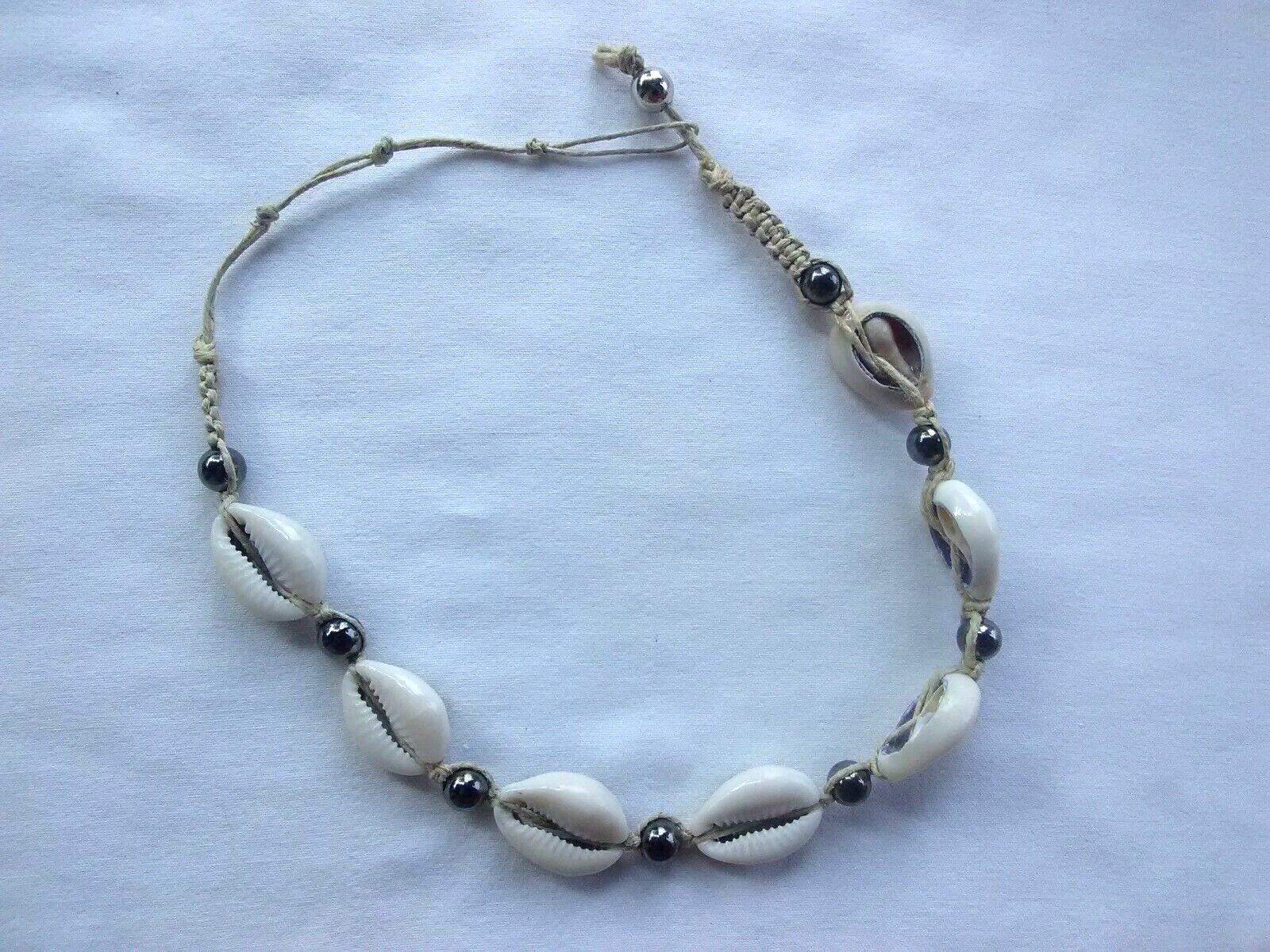Surfer Choker Cowrie Shell Ethnic Tribal Hippie Necklace Boho 17″US Seller New