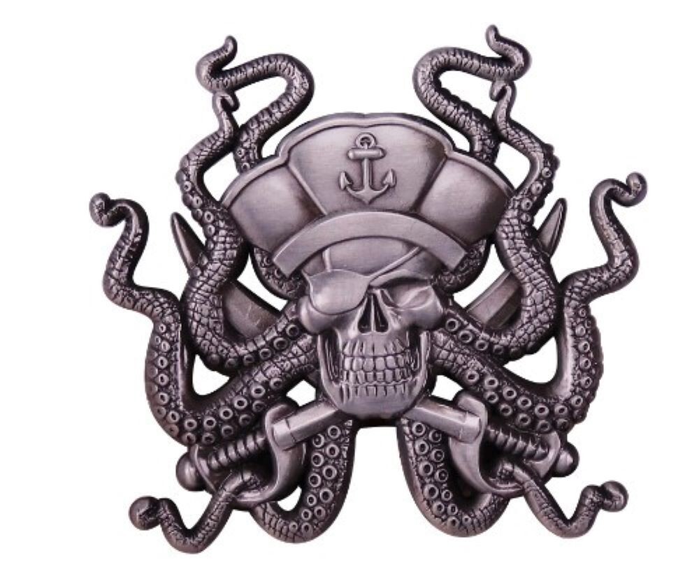 Pirates Of The Caribbean Octopus Metal Enamel 1 Inch Tall Pin