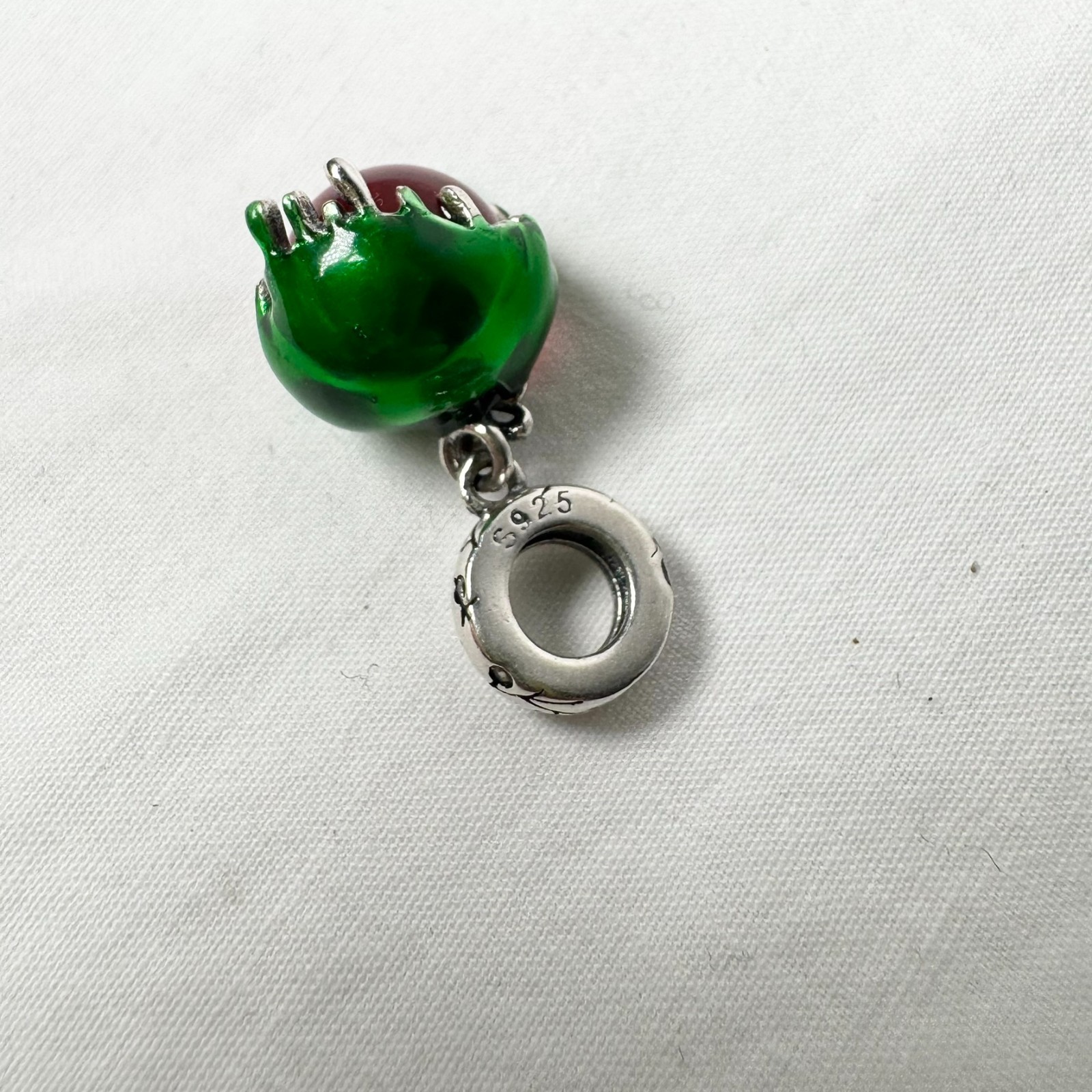 Disney Snow White Poison Apple Charm S925 Sterling Silver