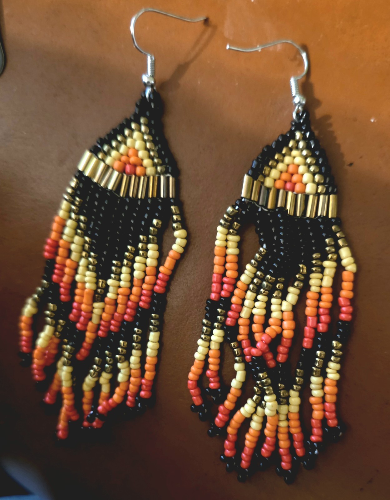 ~Paparazzi Multi Colors Seed Bead Boho Blast Black Gold Orange~ New~