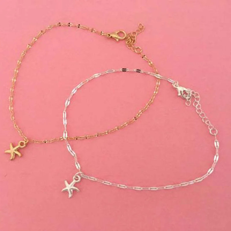 Boho Starfish Women Anklet Foot Chain Jewelry Ankle Bracelet Femme Cheville Bijo