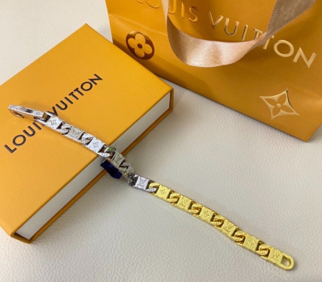 LOUIS VUITTON Bracelet Monogram 2 Toned Colorful Beautifull Just Gorgeous 7.48″