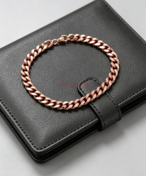 Solid Copper 5/8 of an inch wide – Men’s 9 Inch Link Bracelet CB639G. 100%