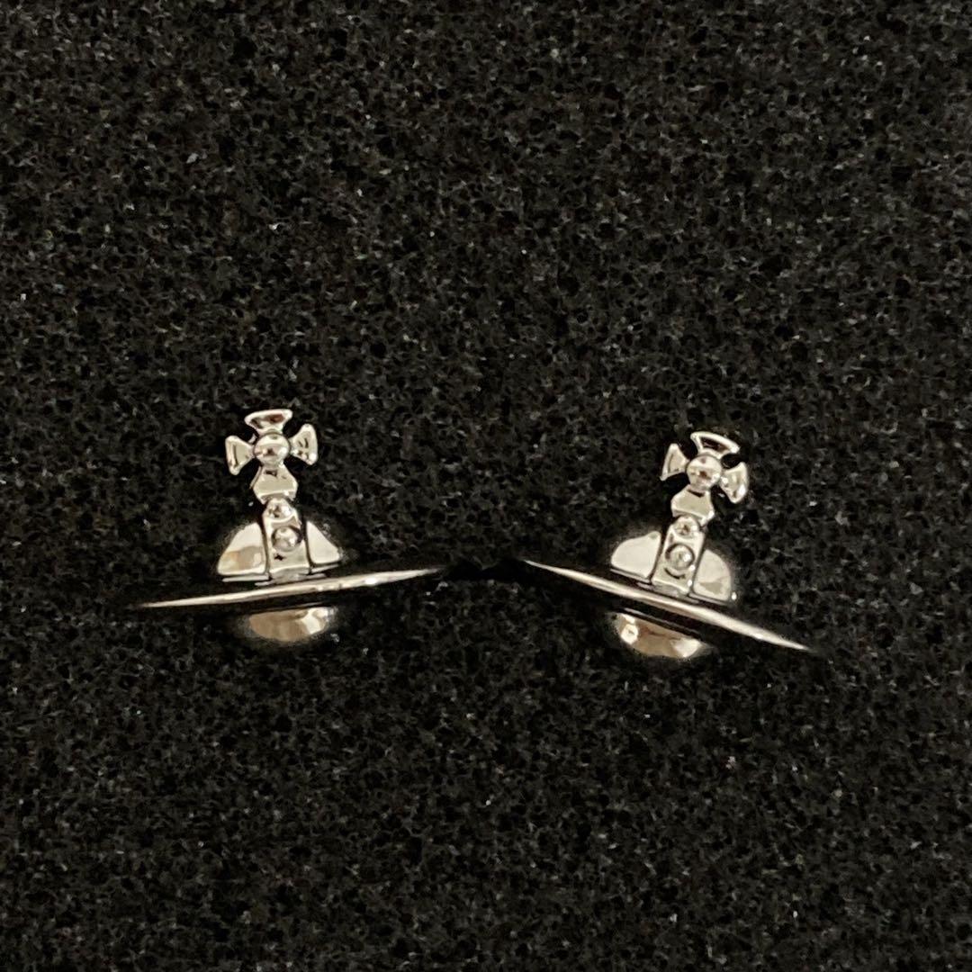 Vivienne Westwood Earrings Pierce Solid Orb Silver 1.8cm w/drawstring [E2658