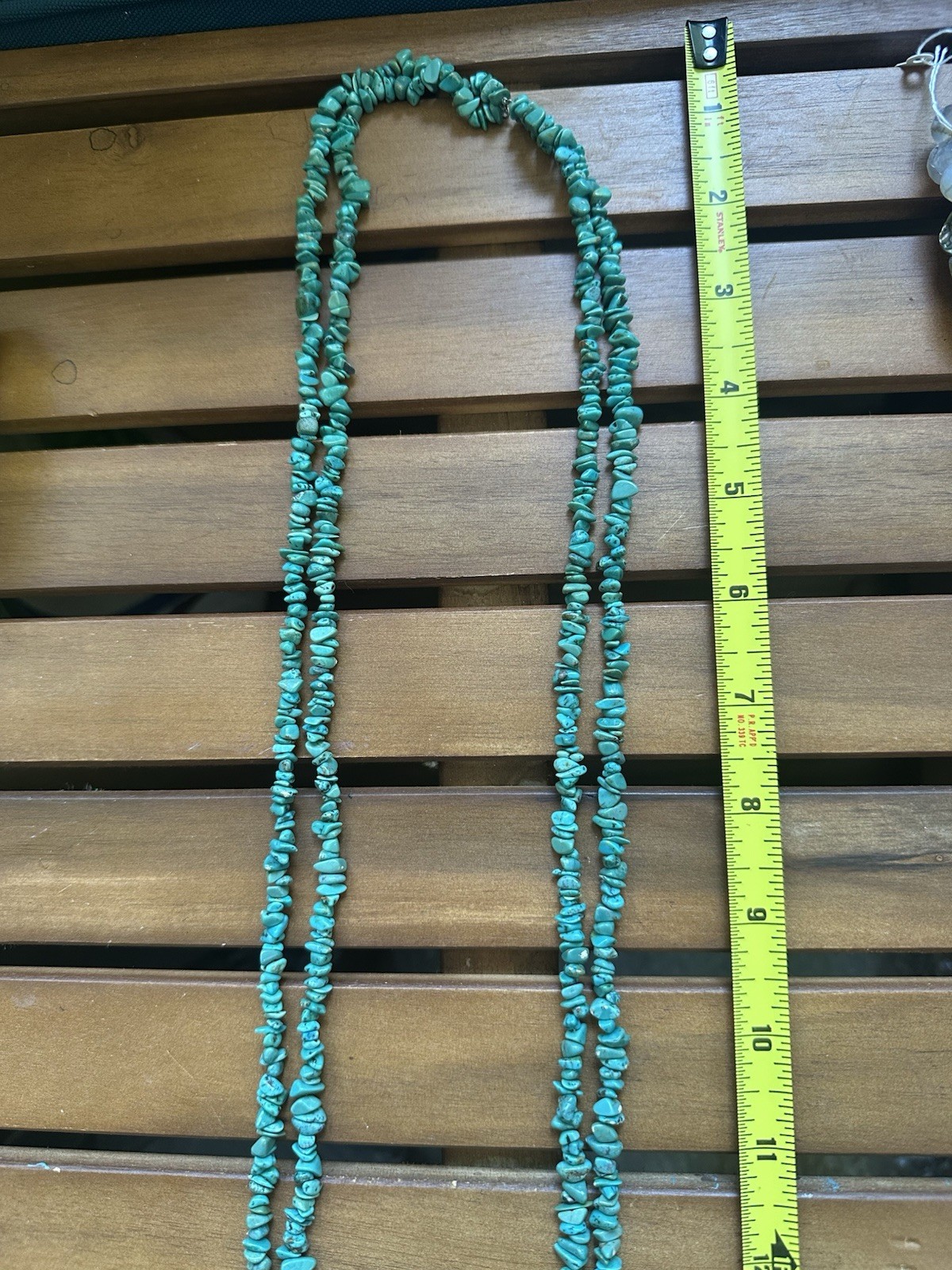 Native American Navajo Blue Nugget Turquoise Necklace 2 strand