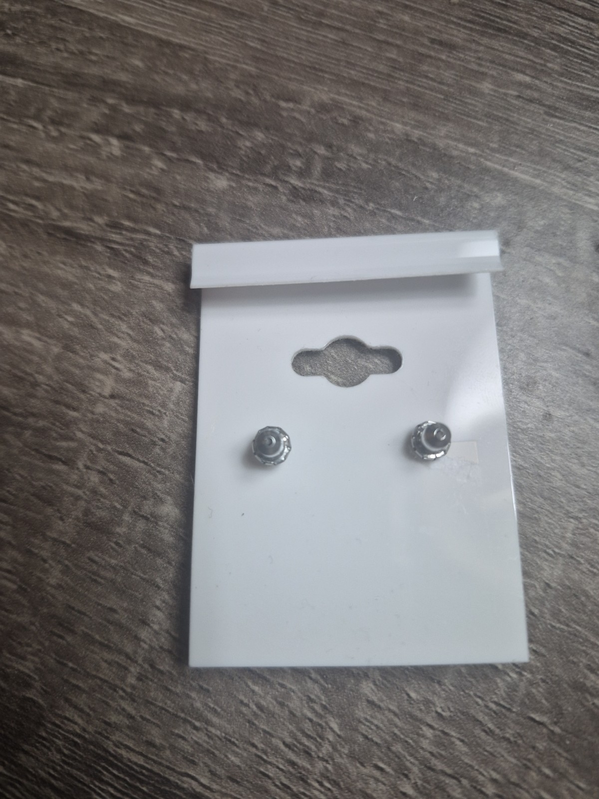 New Silver Deer Earrings Made In USA, Iridescent Princess Cut