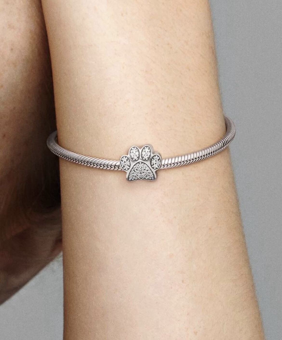 Authentic Pandora Sparkling Paw Print Charm 791714CZ S925 ALE Sterling Silver