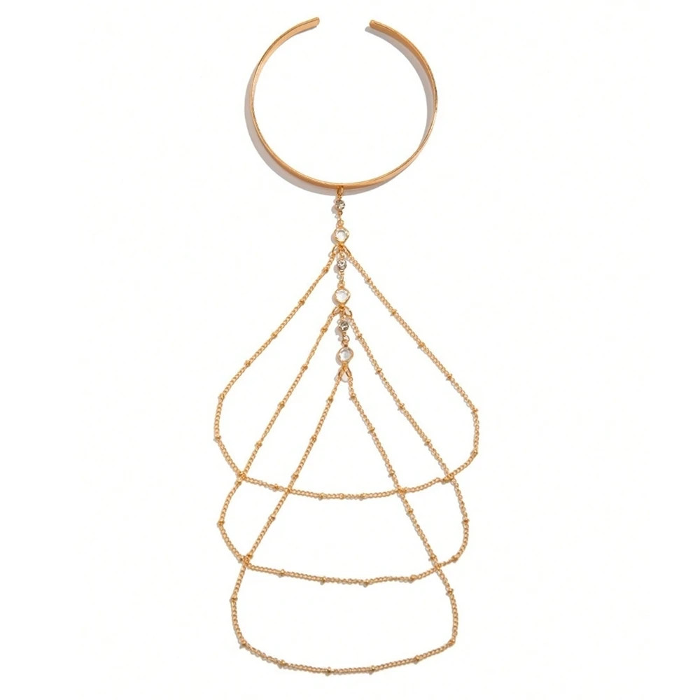 Trendy Arm Jewelry Fashion Multi-layered Chain Tassel Upper Women Accessories