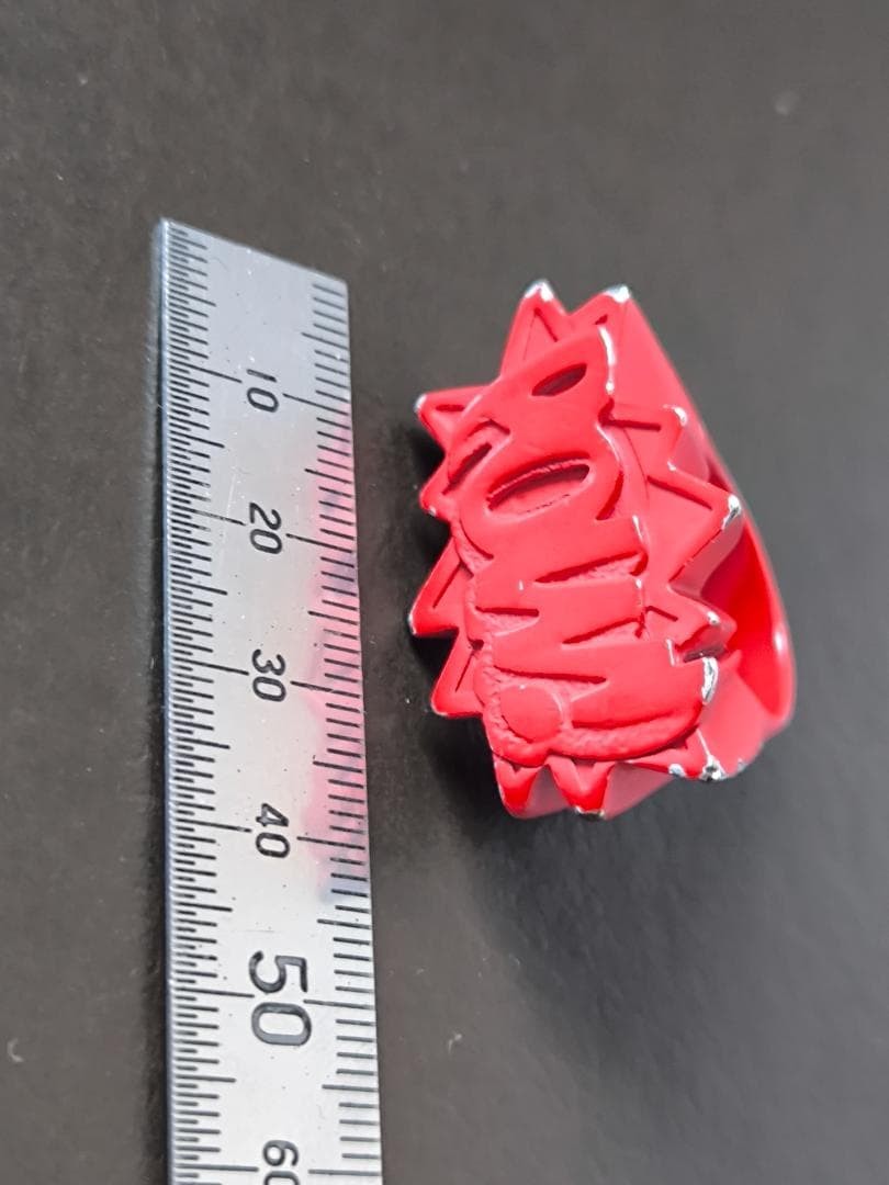 AMBUSH POW ring, red inner diameter 20mm used Japan