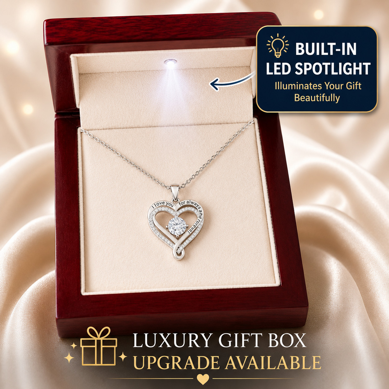 To My Wife Love You Always Necklace Romantic Anniversary Birthday Gift For Her🎁