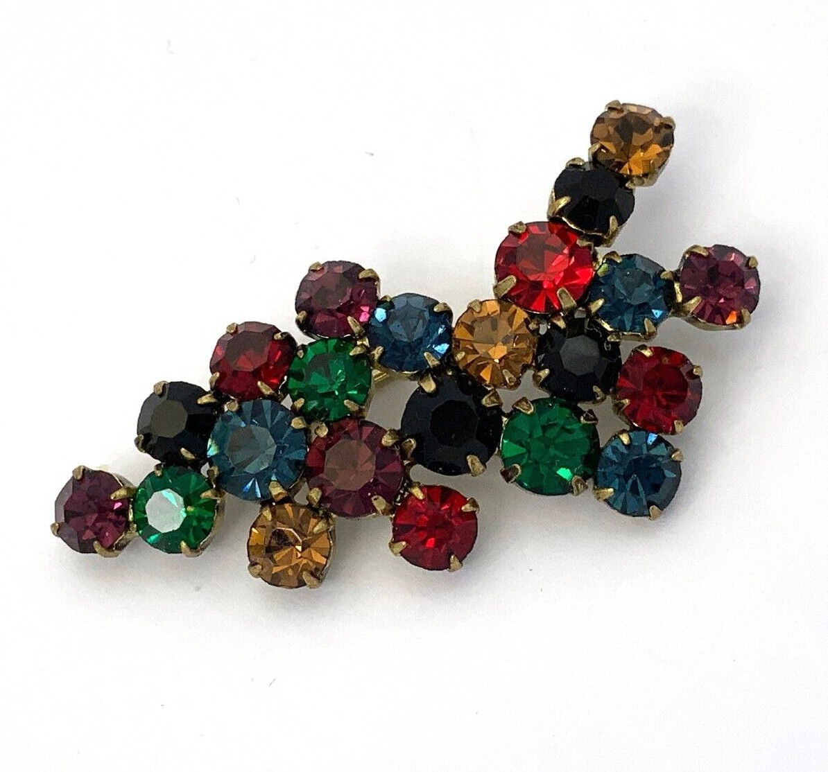 MADE IN AUSTRIA MULTI-COLOR CRYSTAL BROOCH | 10 GRAMS
