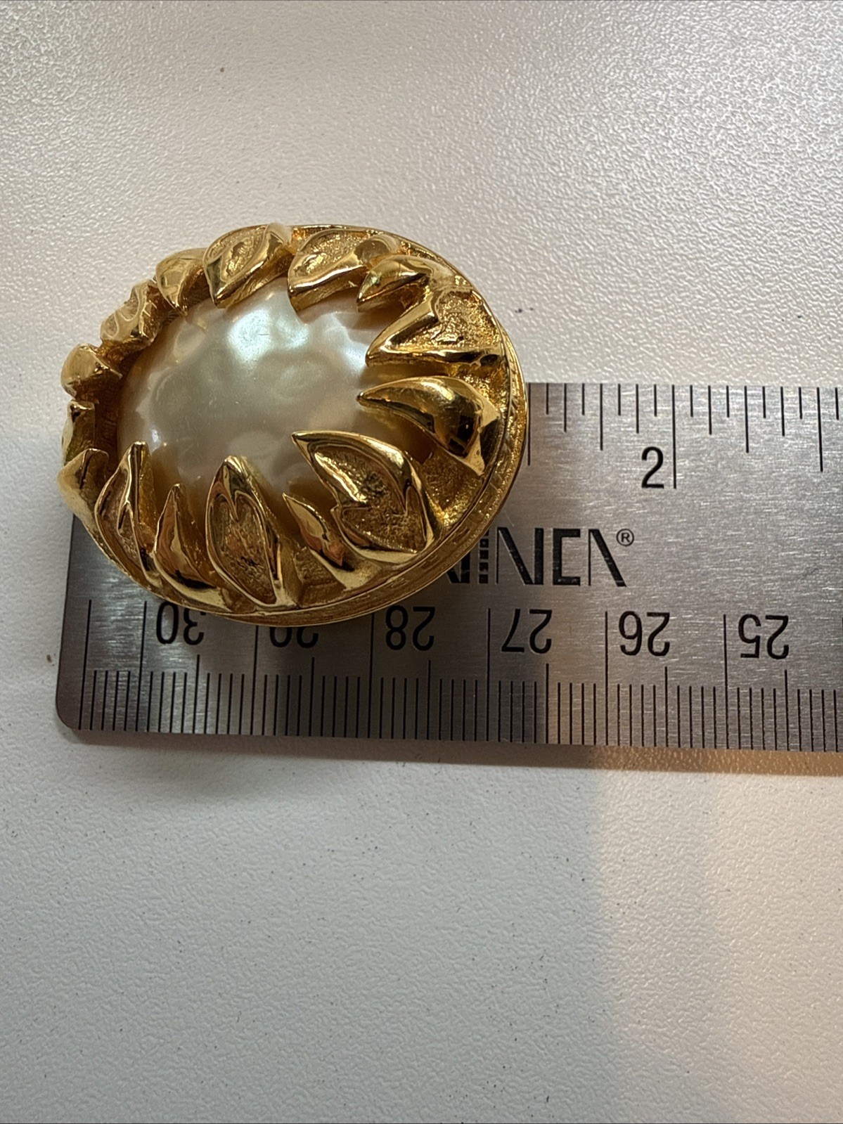 Fendi Faux Pearl Clip On Earrings Stunning!!
