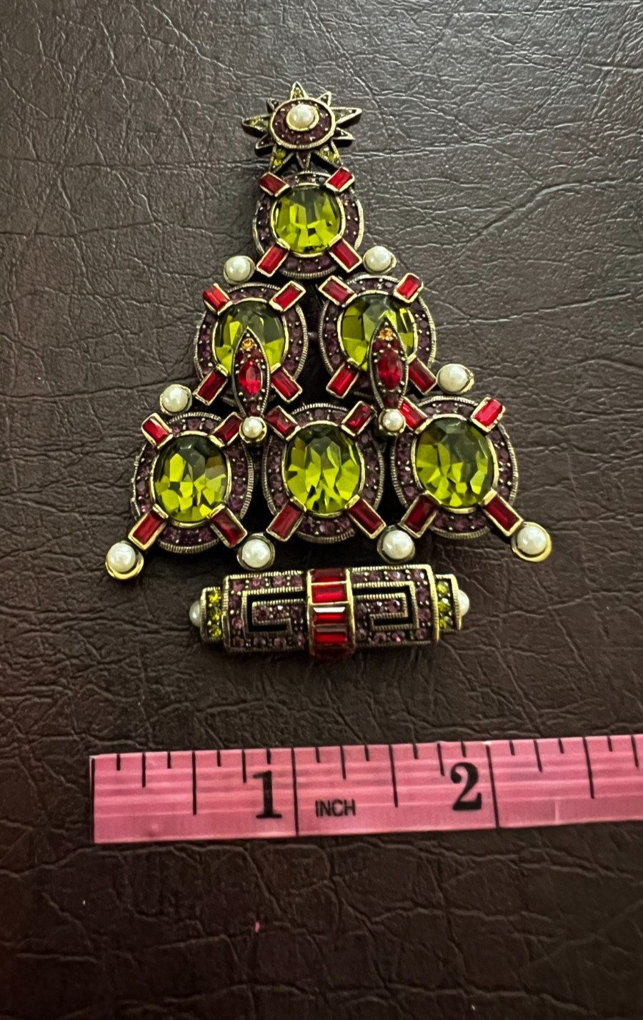 HEIDI DAUS “DECO THE HALLS” Christmas Tree Pin. VNTG. #135/500