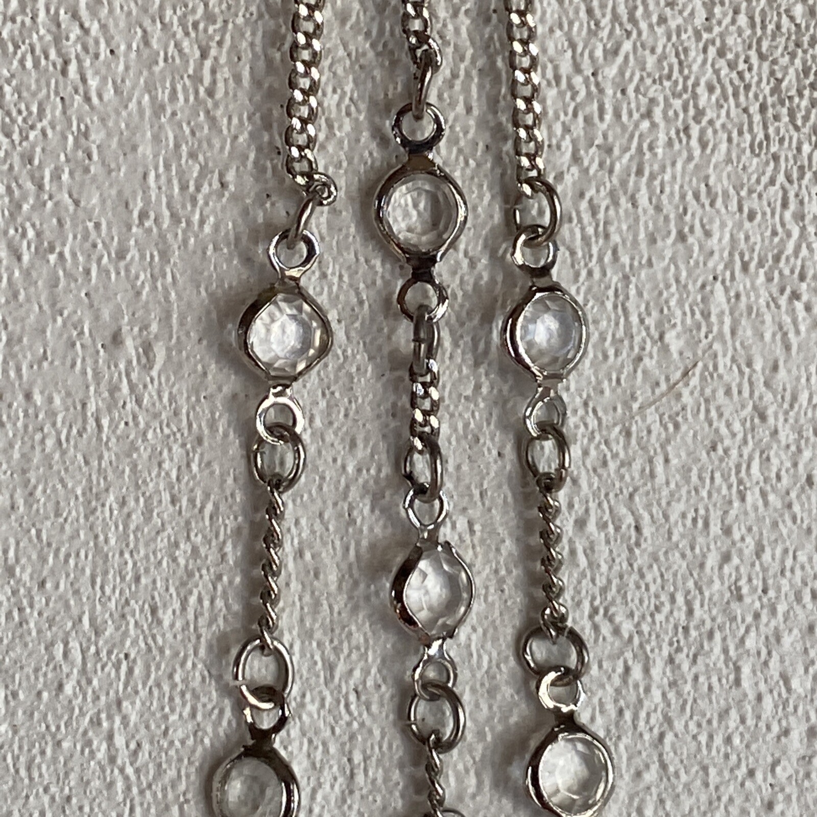 Lia Sophia Bella Donna Necklace 15-18” Earrings Silver Tone Rare Set Cz Wow!