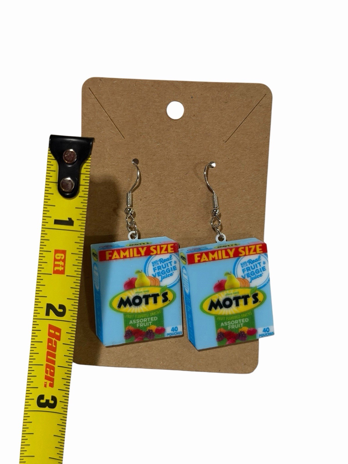 New Novelty Fashion Earrings family size gummy box food snack kids