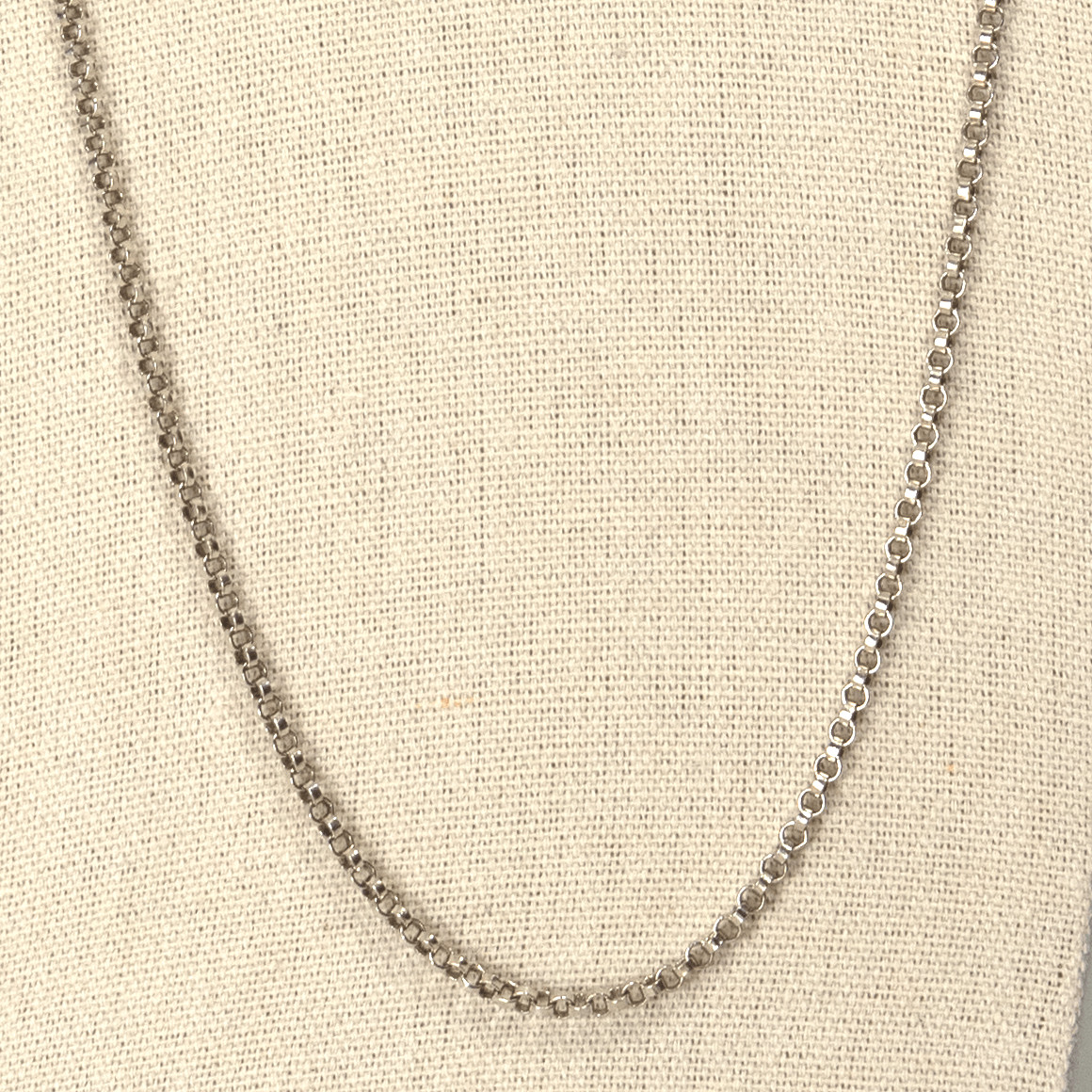 Silver flat jasseron chain 60 cm | Unisex classic design