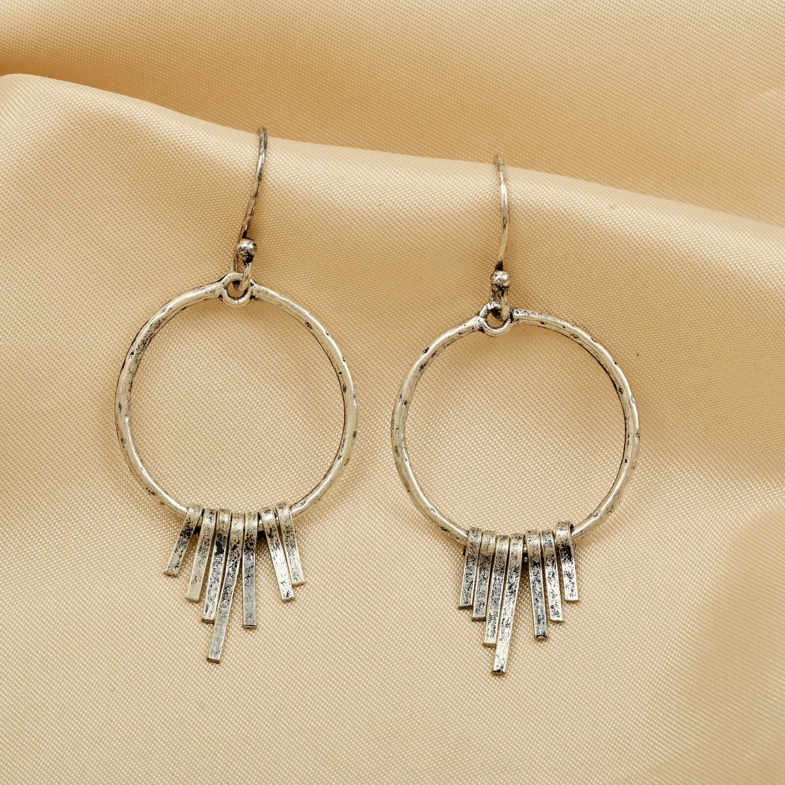 Brass Silver Plated Dangle Earring For Women, Handmade Jewelry, Birthday Gifts
