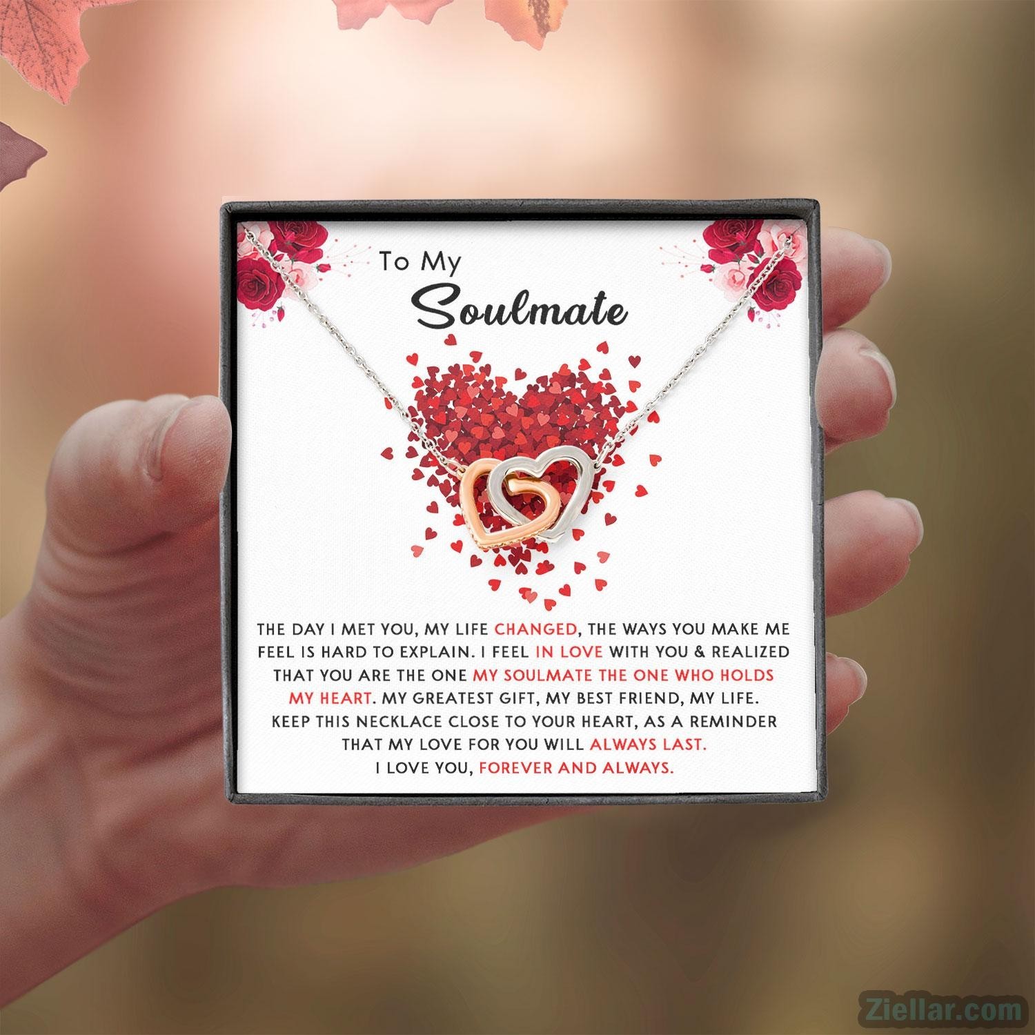 Necklace Gift To My Soulmate, I Love You Forever And Always, Jewelry For Women
