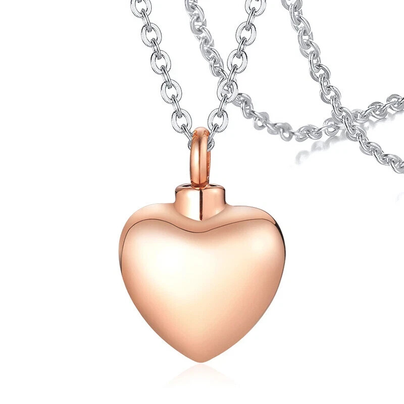 Steel Keepsake Memorial Urn Pendant Necklace Cremation Jewelry for Ashes