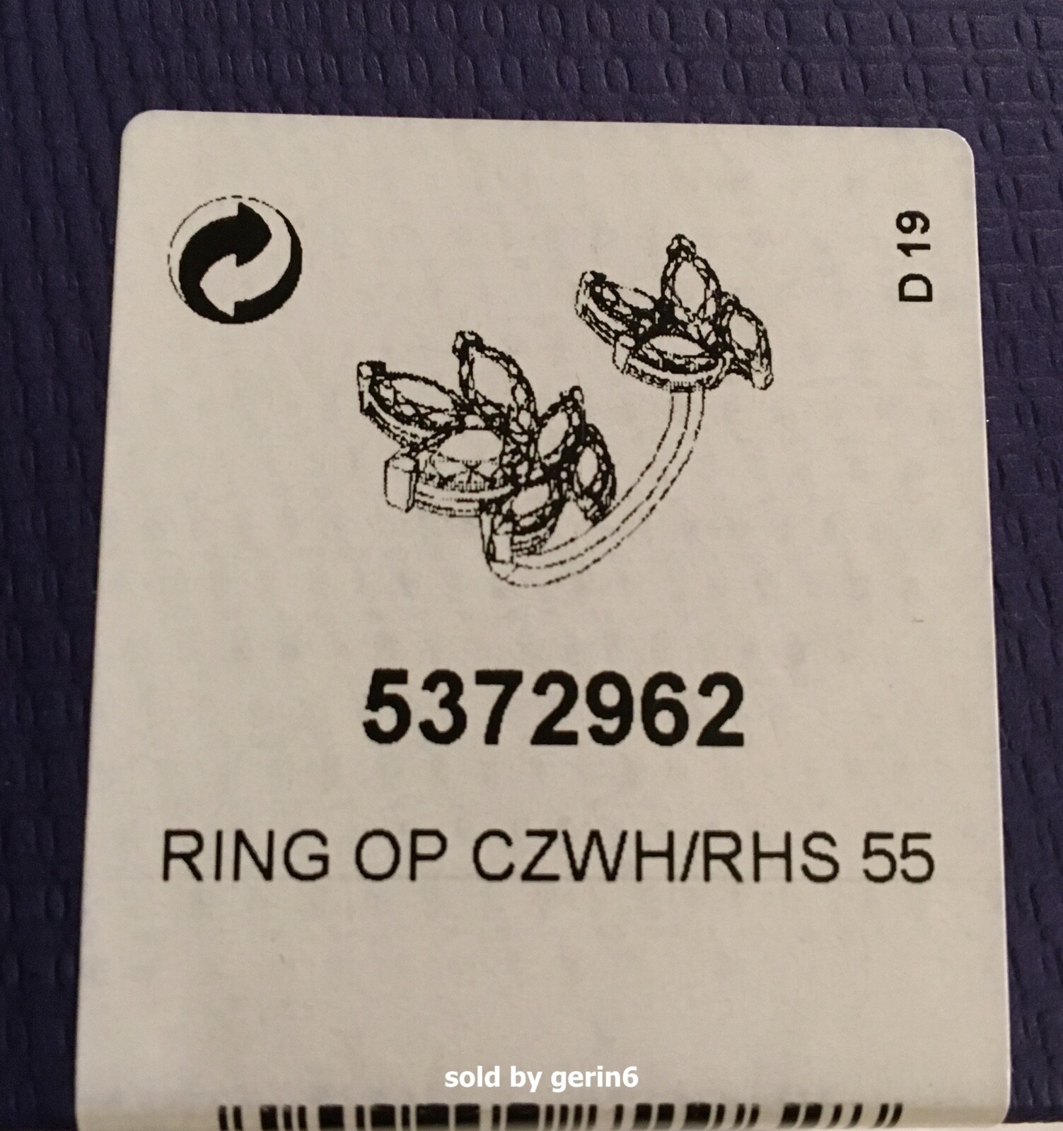 Swarovski Open Ring Louison, Size 6.75, Clear Crystals, 5372962, New In Box