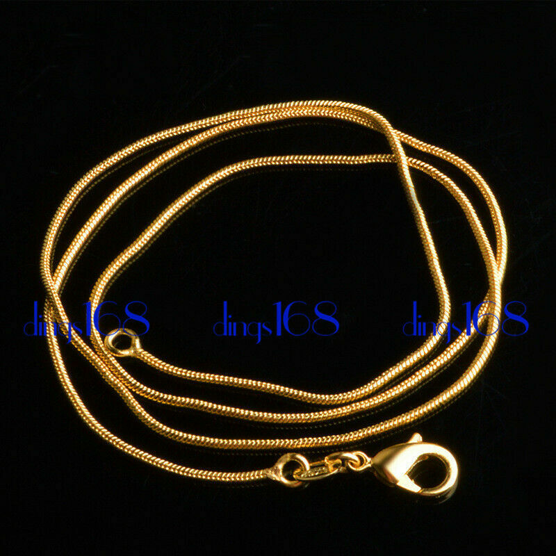 Men &Women’s 18K Yellow Gold Filled 20 inch 2 mm wide Round Snake Chain Necklace