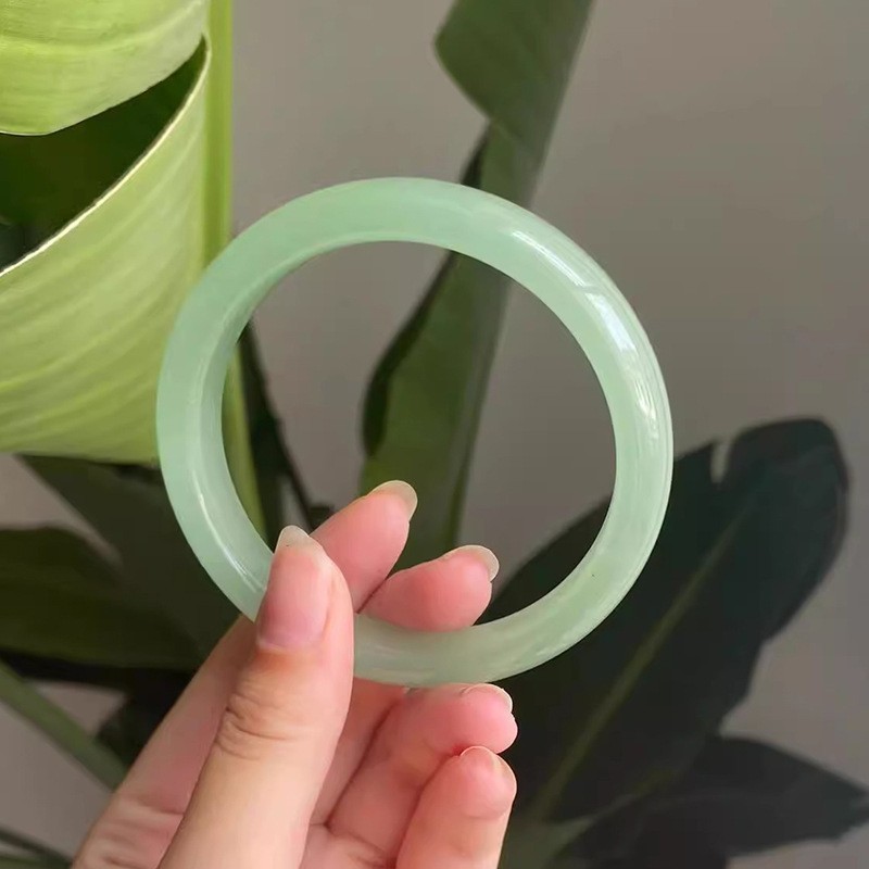 Dongling Jade Bracelet Clear Water Bracelet Lake Water Green Round Bar