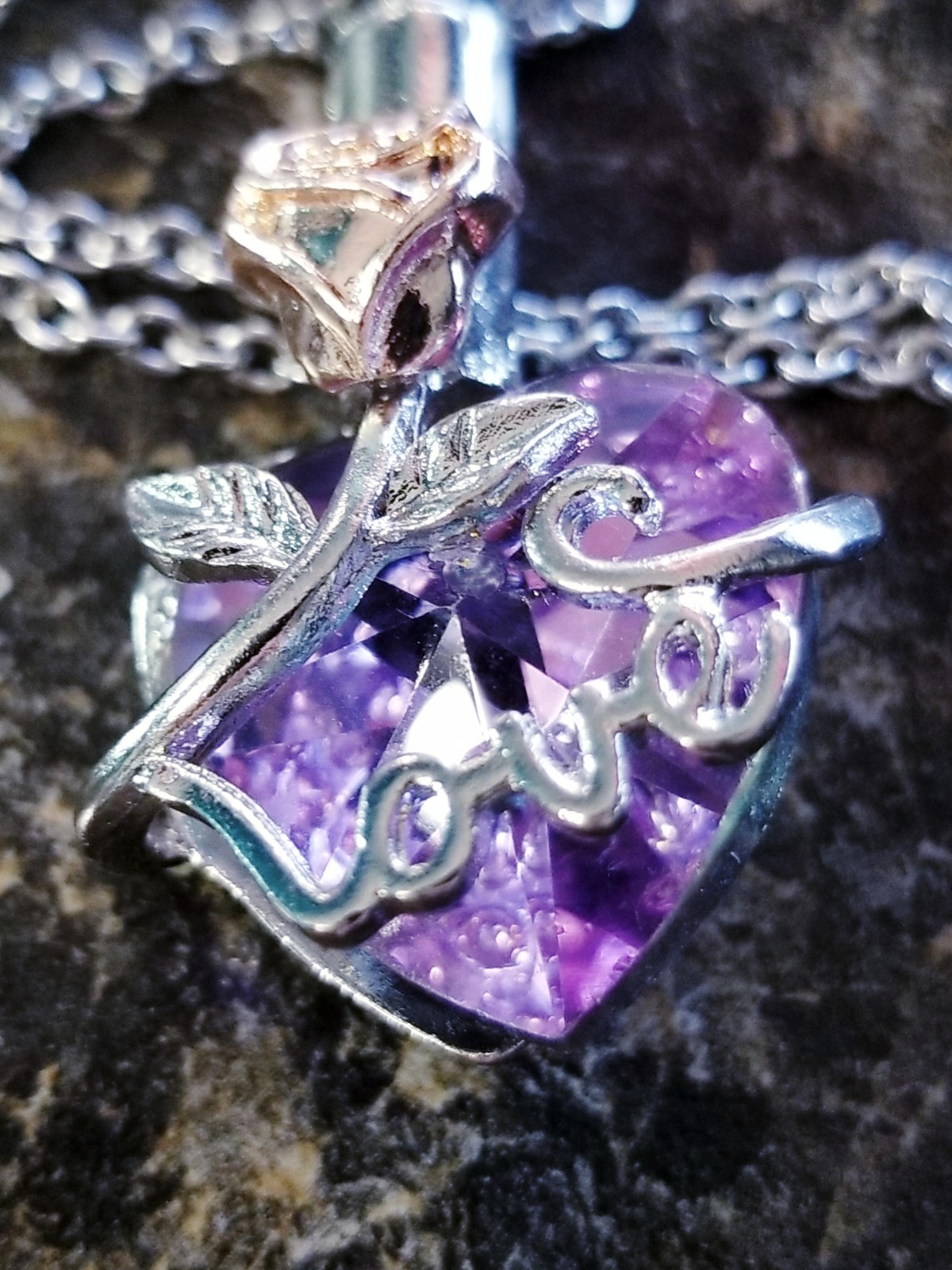 Silver Tone Urn Cremation Memorial Necklace Heart Love Pendant for Ashes