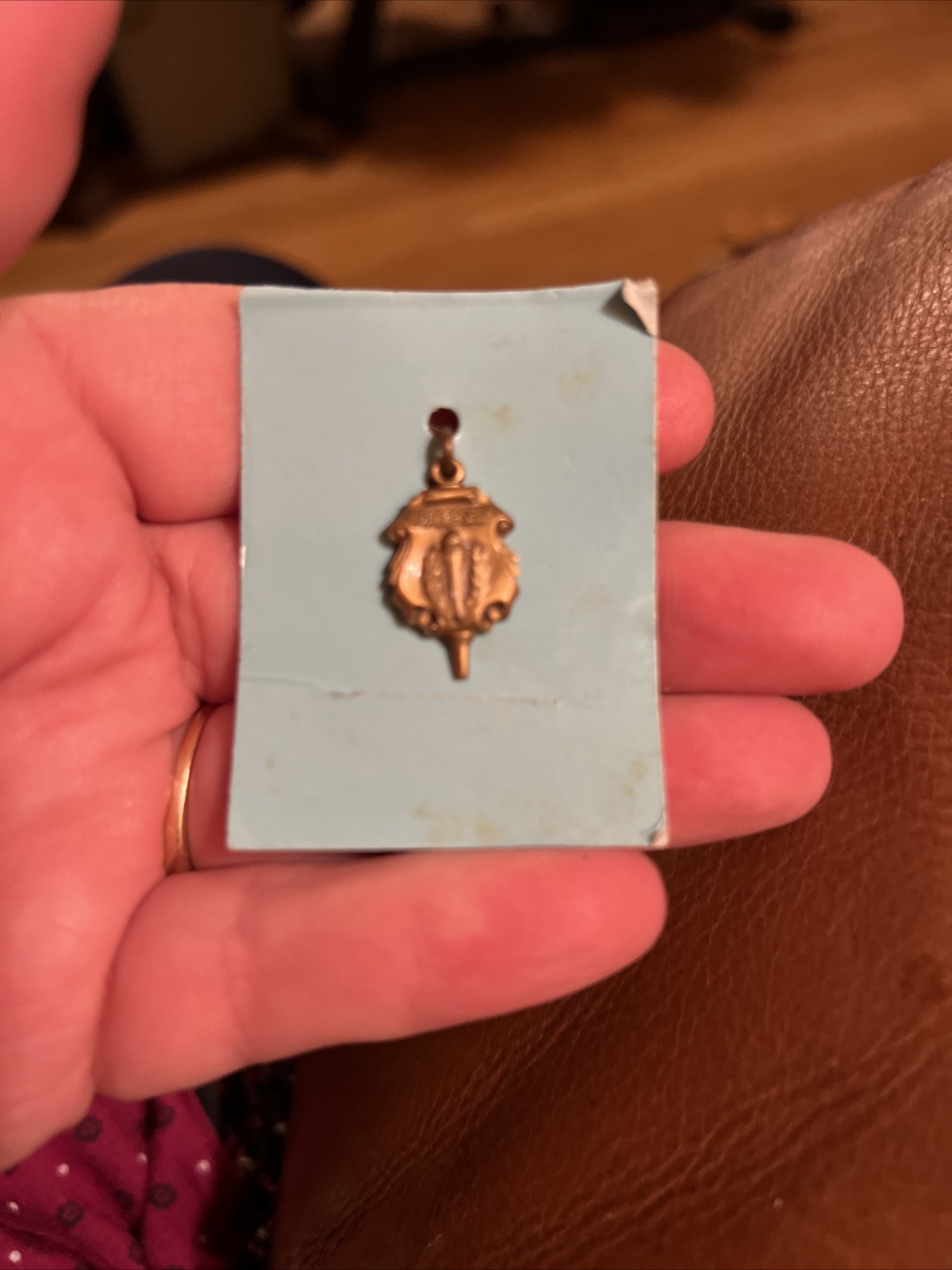 Vintage Jostens Bronze Tone Leadership Award Pendant