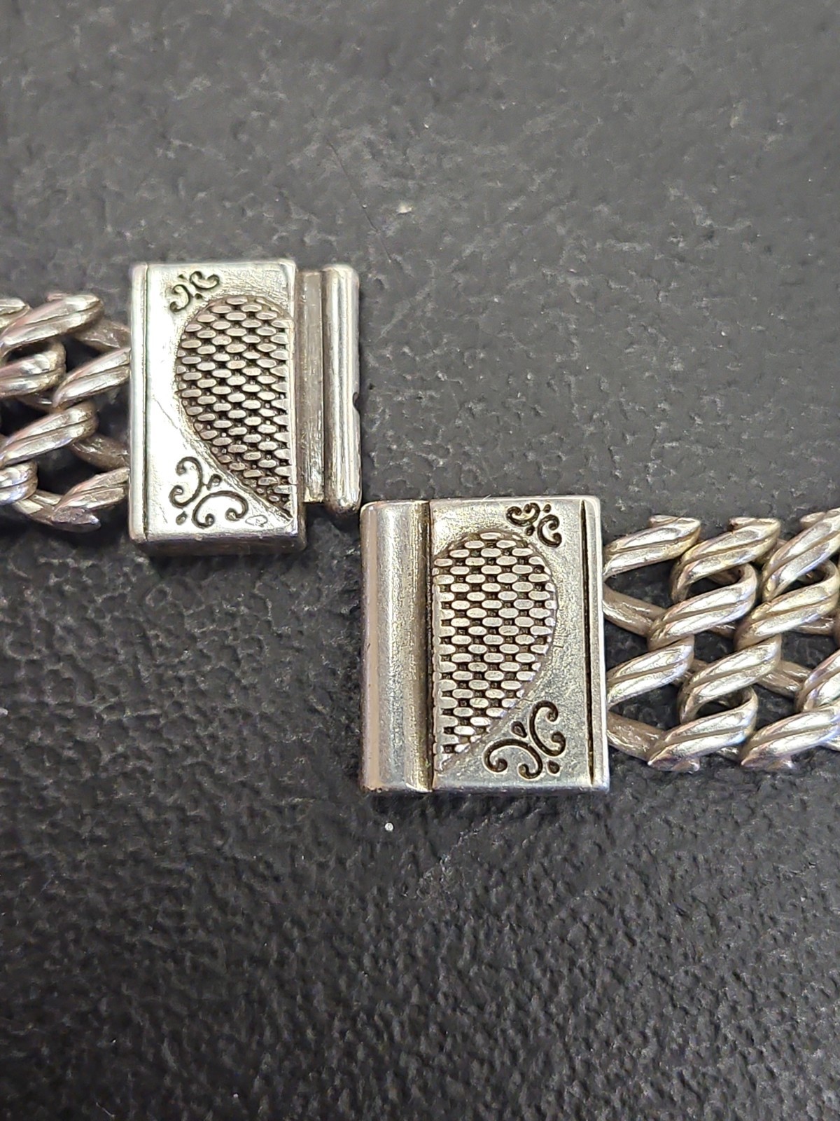 Vintage Brighton Choker Necklace Silver Plated Heart Clasp Rope