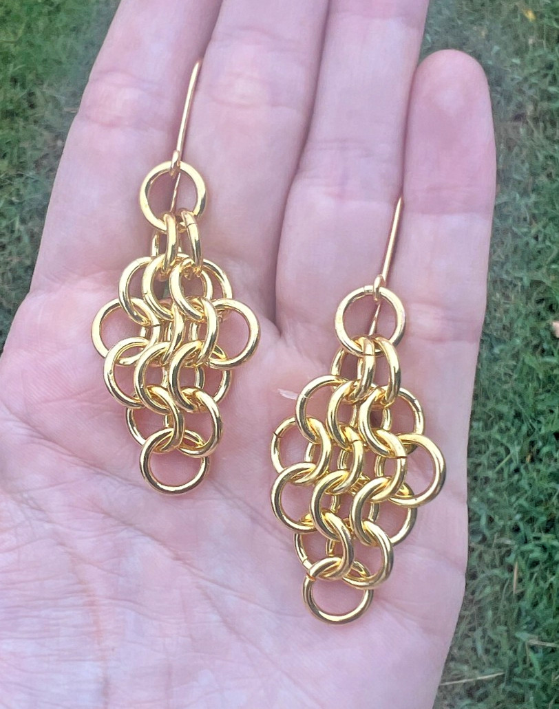 Graceful Chainmail Earrings Aureus + Argent | Roost Overstock | Banana Republic
