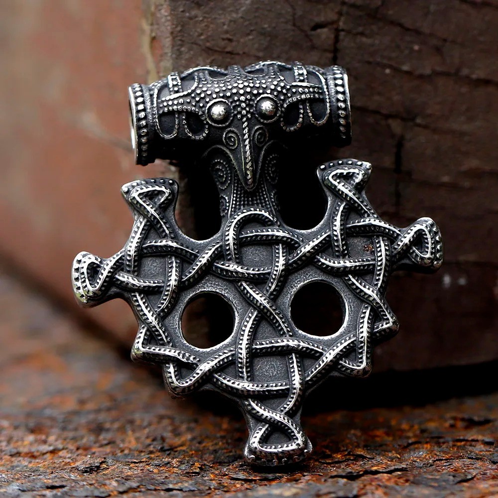 Viking Hiddensee Cross Celtic Knot Necklace Stainless Steel Necklace