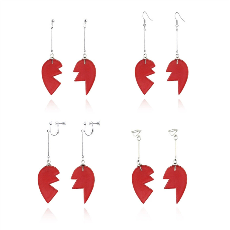 4PAIRS JOJO Jan Pierre Polnareff Earrings Cosplay Metal Pendant Women’s Fashion