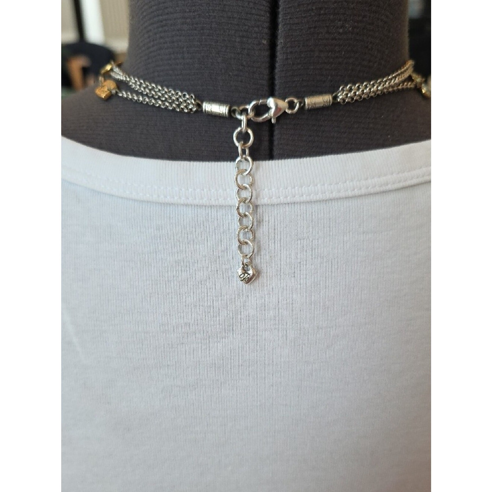 Brighton Retired Deco 3 Chain Necklace